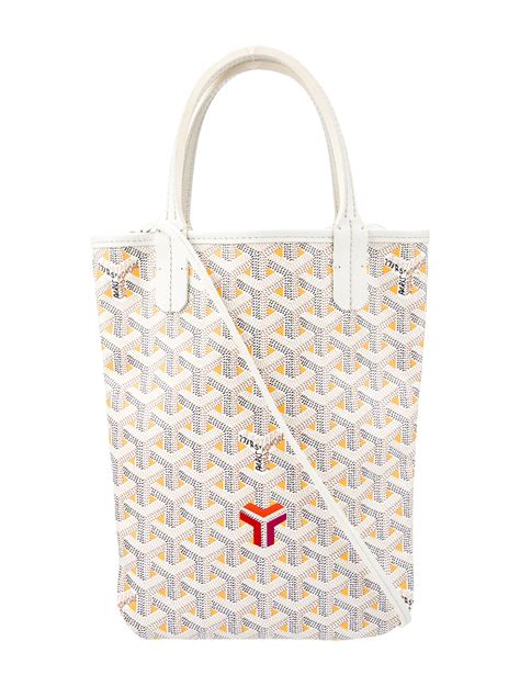 Goyard White Goyardine Poitiers Claire Voie Crossbody Bag